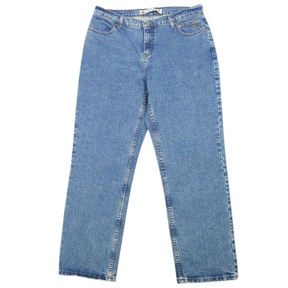 Harley Davidson Jeans Women’s 14 P Medium Wash Denim Straight Leg Biker (READ) - Picture 1 of 16